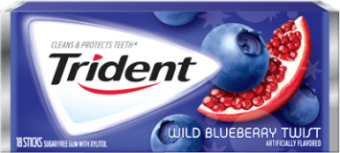 Жевательная резинка Trident Blueberry Twist, США