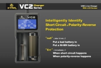 Зарядное устройство XTAR VC2 для Li-Ion аккумуляторов